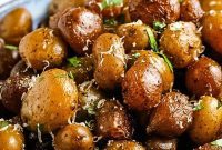Slow Cooked Garlic Parmesan Potatoes