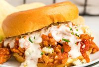 Smothered Buffalo Chicken Sandwiches