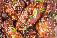 Crispy Sticky Teriyaki Air Fryer Wings