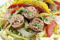 Robust Italian Sausage with Caramelized Onions and Bell Peppers