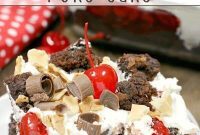 Decadent Waffle Cherry Brownie Poke Cake