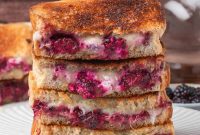 Sweet and Savory Blackberry Grilled Cheese
