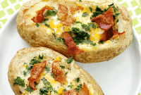 Ultimate Bacon Egg Loaded Baked Potatoes