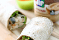 Creamy PB Apple Chicken Wraps