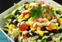 Guilt-Free Burrito Bowls with Light Tomatillo Ranch