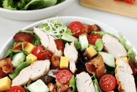 Smoked Chicken Ranch Salad with Crispy Bacon