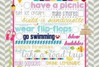 Free Printable Summer Fun List