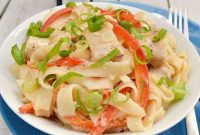 Peanutty Chicken Fettuccine