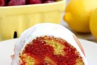 Zesty Lemon Raspberry Swirl Bundt Cake