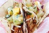 Chipotle Glazed Pineapple Peach Pork Tacos