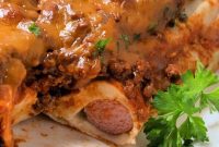 Cheesy Chili Dog Bake