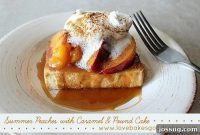 Caramel Peach Pound Cake Delight