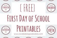 First Day School Fun Printables
