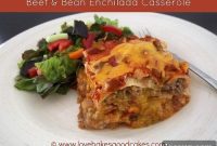 Beef and Bean Enchilada Bake
