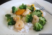 Orange-Glazed Shrimp with Broccoli Rice
