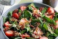 Sweet & Tangy Strawberry Spinach with Balsamic Poppy Glaze