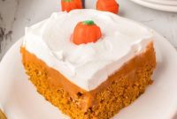 Decadent Pumpkin Spice Poke Cake