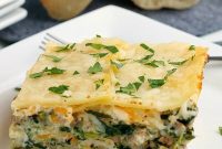 Creamy Italian Sausage Spinach Lasagna