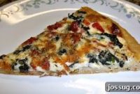 Garden Fresh Tomato and Spinach Alfredo Pizza