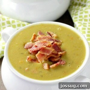 This delicious and healthy Slow Cooker Split Pea Soup is a cinch to put together. Serve it with a crusty bread for an easy, affordable meal.