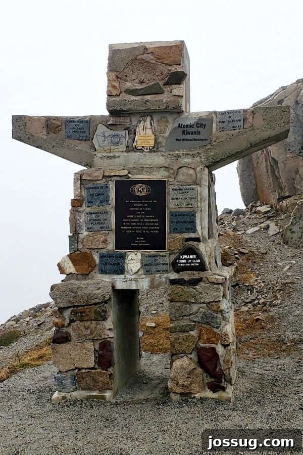 An Alaskan statue a long the highway near Skagway Alaska.