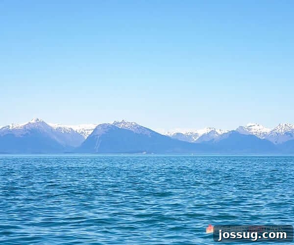 Serene body of water reflecting dramatic snow-covered mountains, illustrating the spectacular natural landscapes visible from a cruise balcony room.