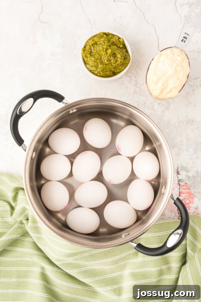 eggs in a saucepan