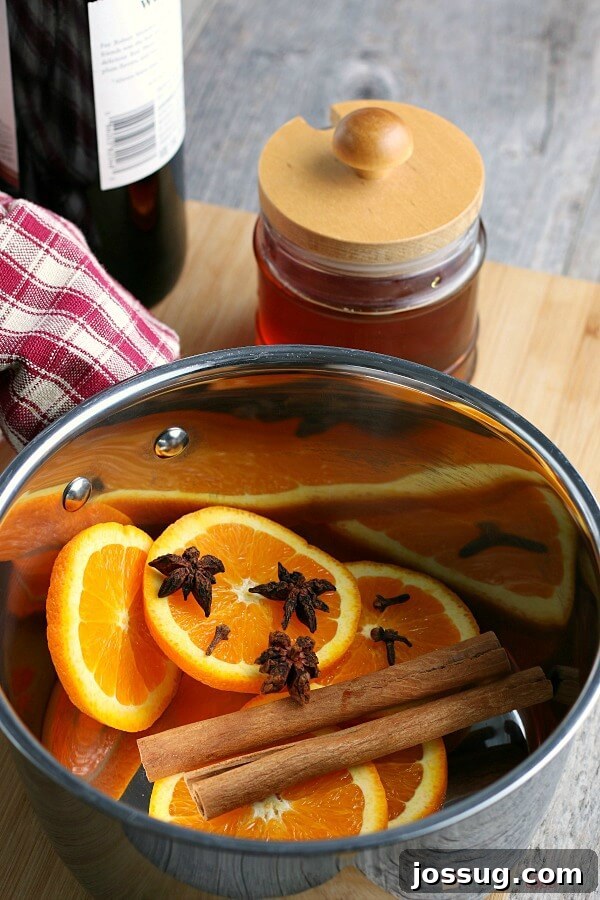 Spiced Wine 2 Mulled Wine ingredients in a metal mixing bowl