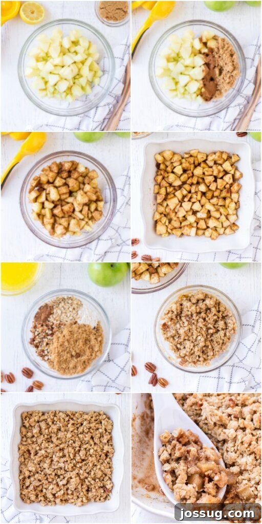 how to make apple crumble steps