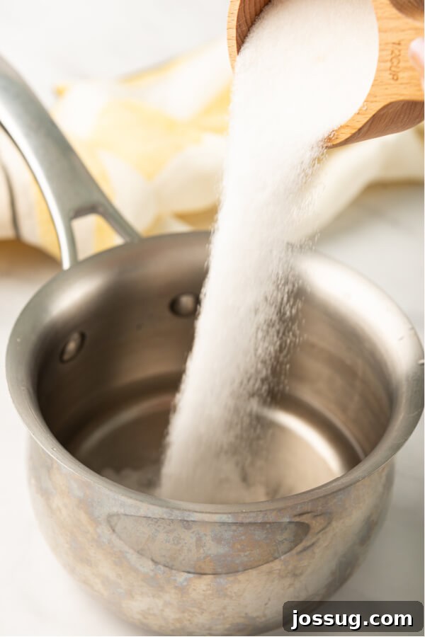 Liquid Gold Sweetener 4 adding sugar to the water