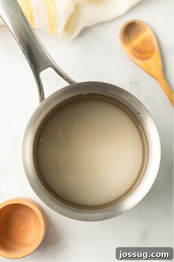 Liquid Gold Sweetener 5 sugar water in pan