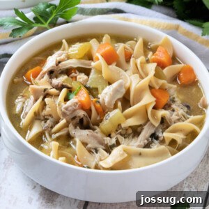 Effortless Instant Pot Chicken Noodle Soup 5 bowl of chicken noodle soup