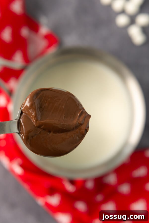 Nutella Infusion 5 Adding Nutella to the milk in saucepan