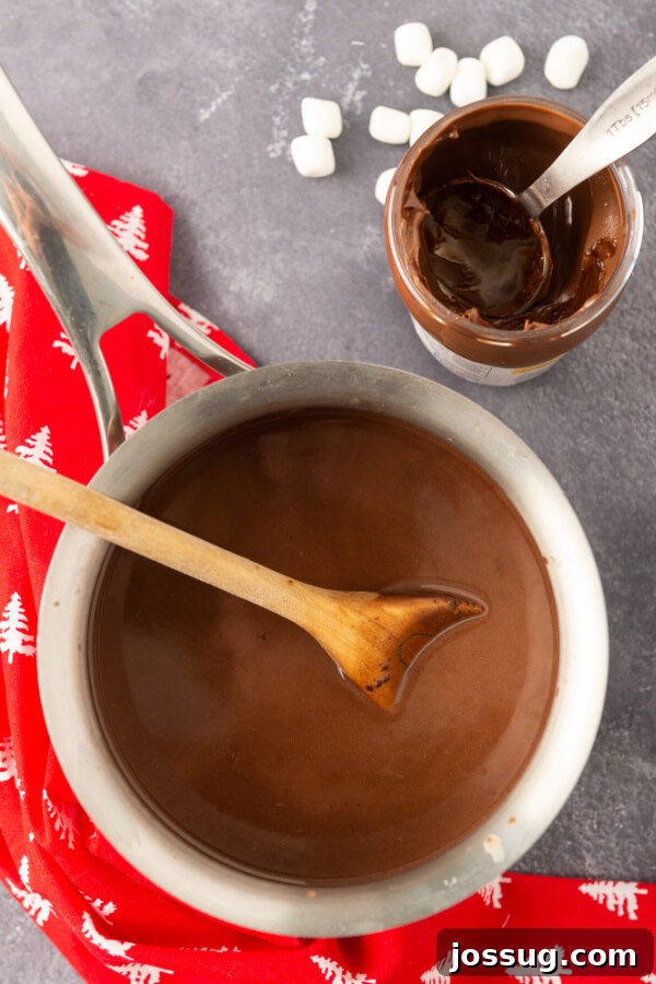Nutella Infusion 6 The ingredients mixed in the saucepan