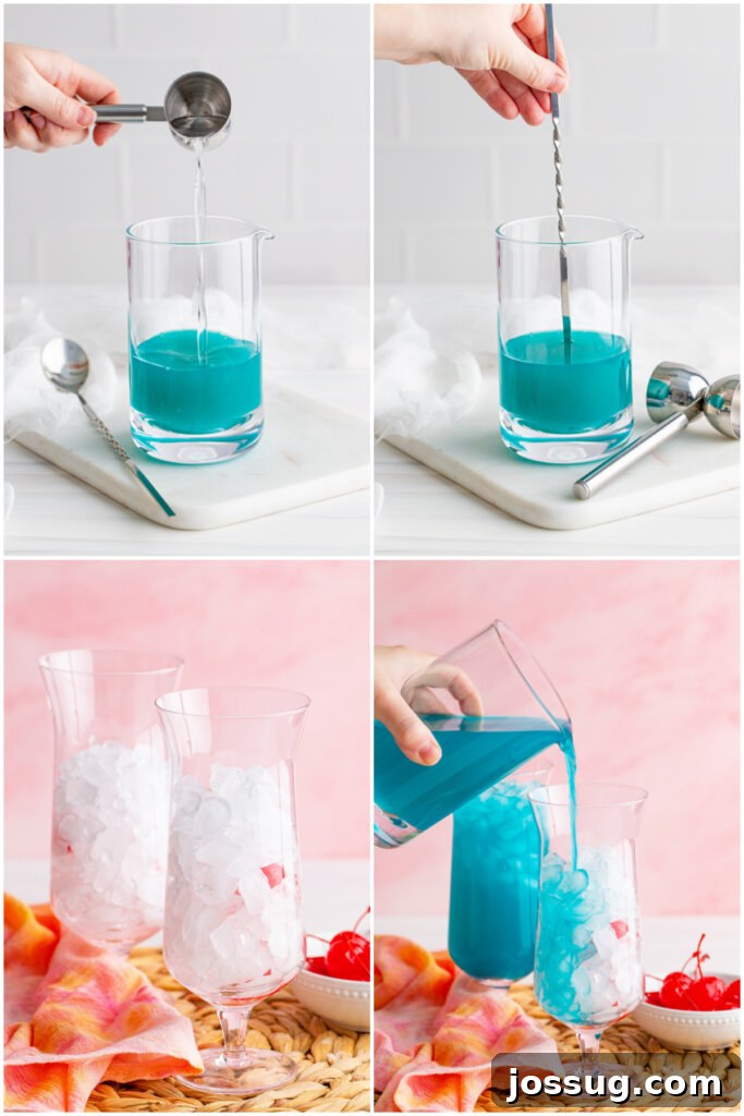 preparing the drink