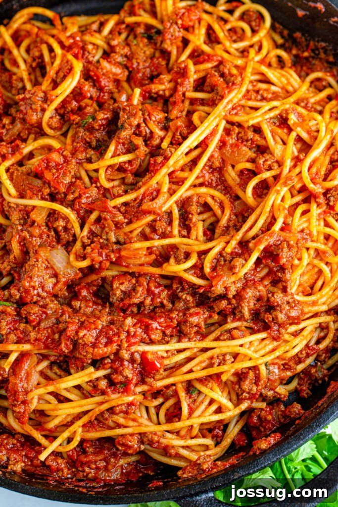 Taco Pasta Fusion 3 Pasta in Cooking Pan