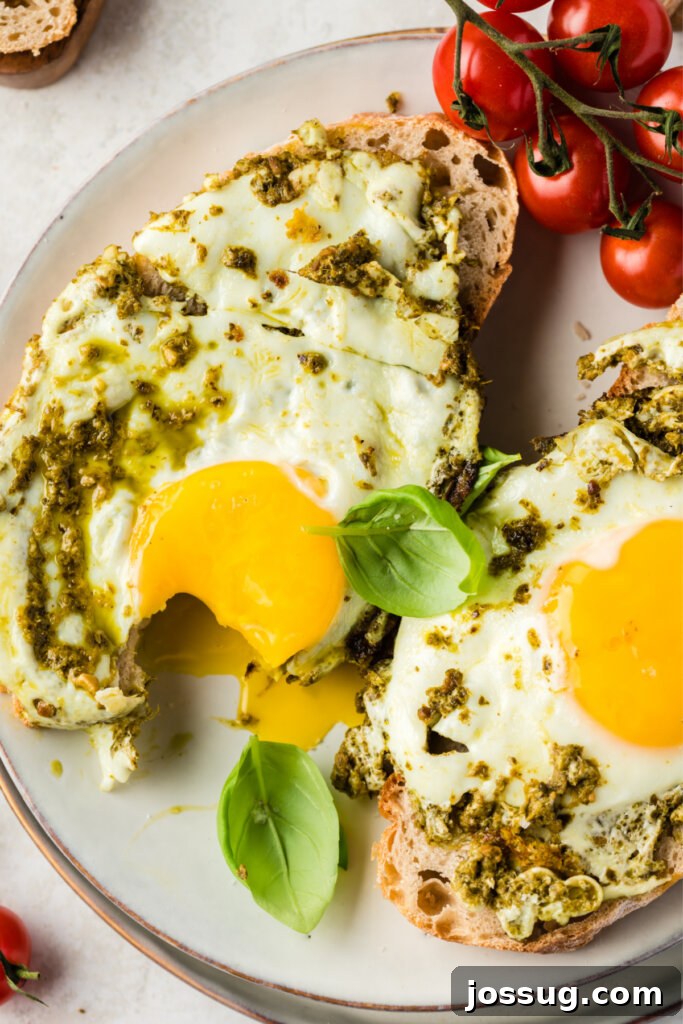 Delicious Pesto Eggs on Toast