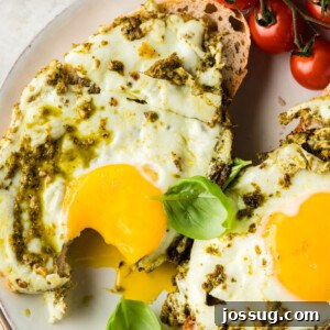 Pesto Eggs on Toast