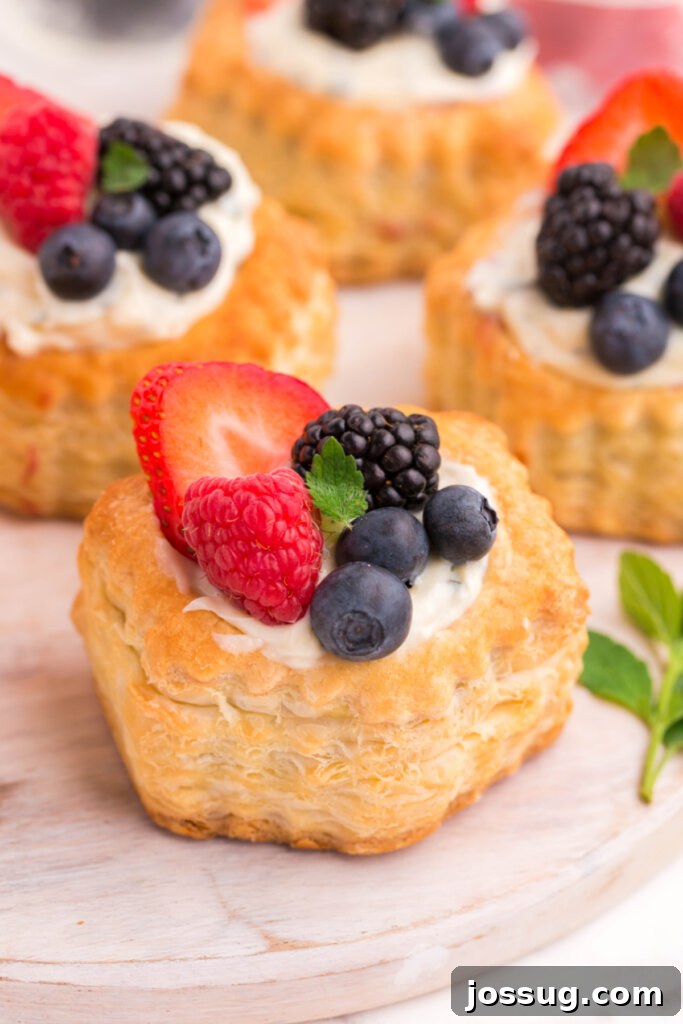 Refreshing Lime Berry Tartlets 2 berry mojito fruit tarts on plate