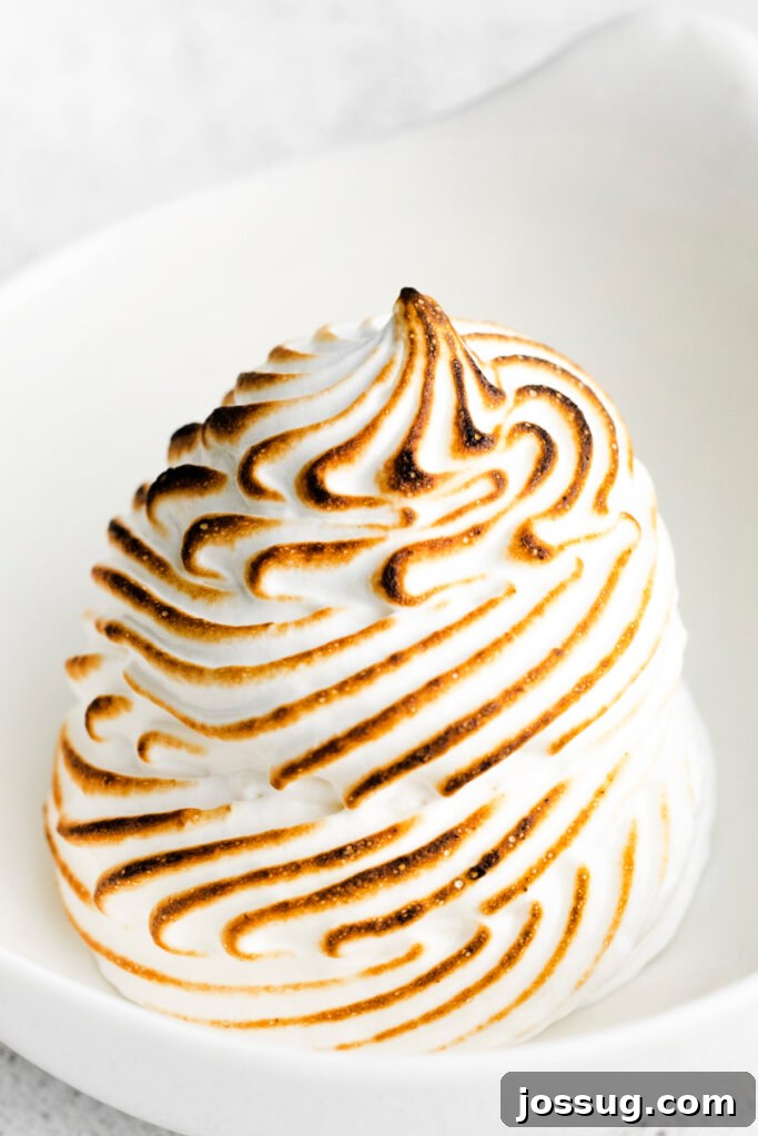 Cloud Cream 4 swirled marshmallow fluff that has been toasted with a blow torch
