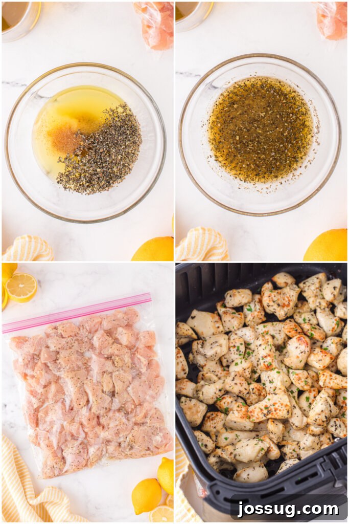 Zesty Lemon Air Fryer Chicken Morsels 5 how to make lemon chicken