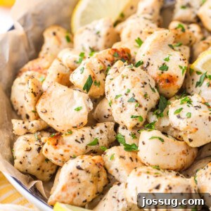closeup of lemon chicken bites