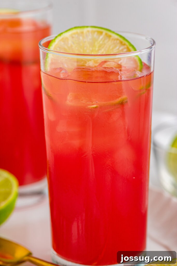 Coastal Sunset Sipper 2 A refreshing Bay Breeze cocktail in a tall glass, garnished with a lime wheel, ready for sipping on a warm day.