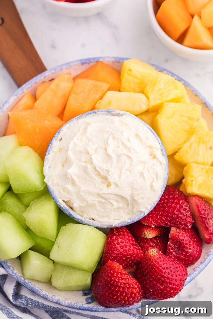 Sweet Creamy Fruit Dip 3 fruit platter with cream cheese fruit dip