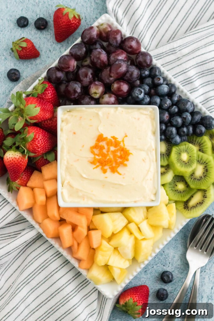 Orange Dream Fruit Dip 4 Fresh fruit platter with orange fruit dip