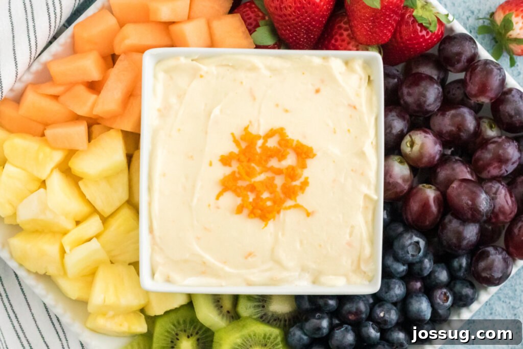 Orange Dream Fruit Dip 6 Orange creamsicle fruit dip surrounded by fresh fruit