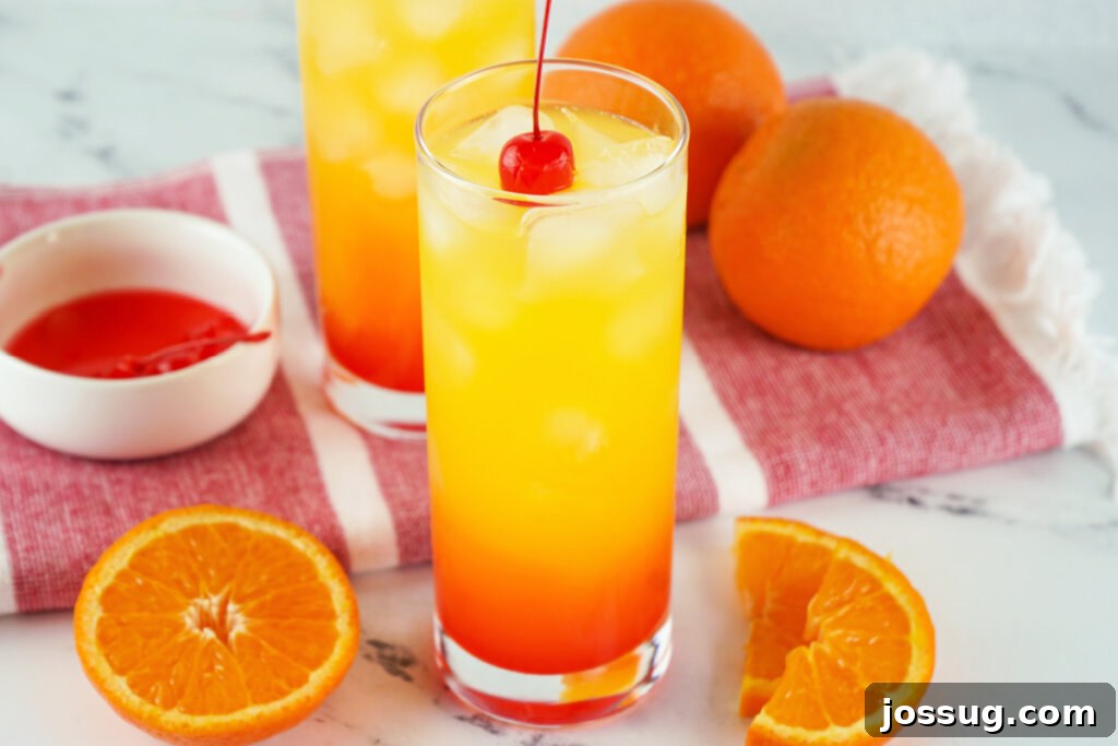 Golden Sunrise Tequila 5 tequila sunrise in glass