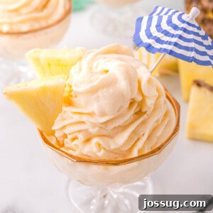 closeup copycat disney dole whip, perfectly swirled