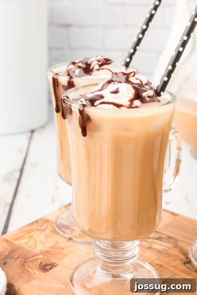 two glasses with best iced coffee