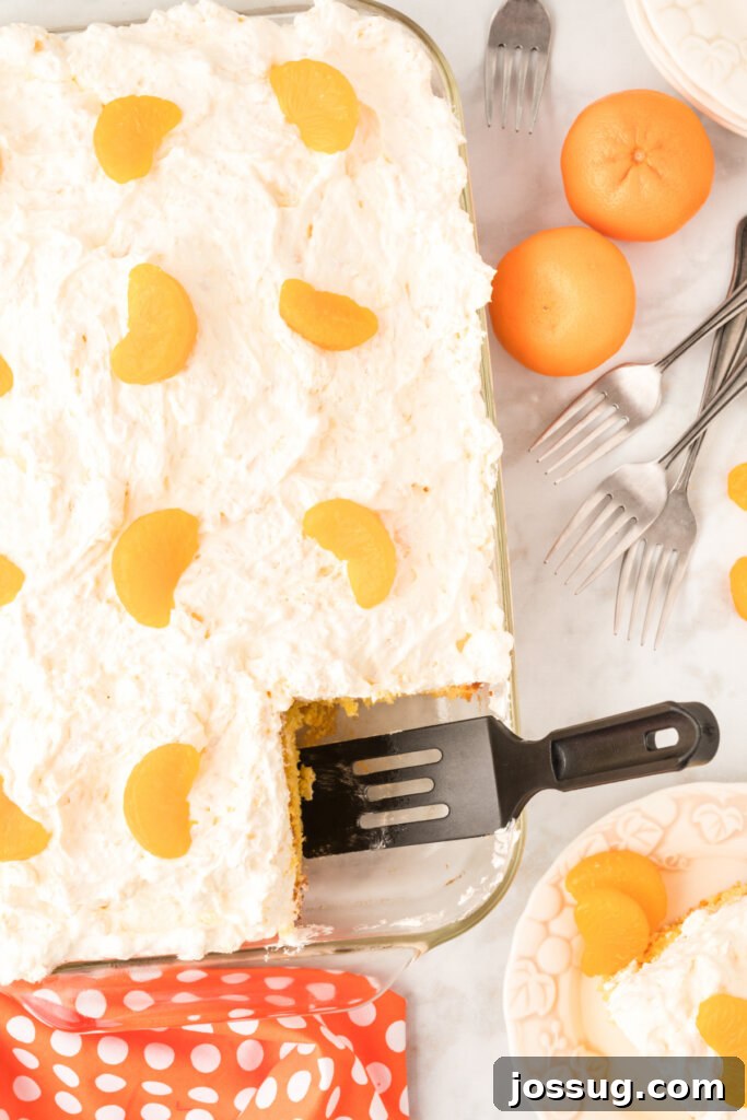 Whole Pig Pickin' Cake in a baking pan, showing its golden-brown top and creamy white frosting.